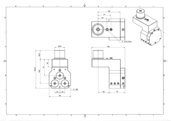 Werkzeughalter STAR 7.077.408 3-fach-Bohrhalter Ø32mm mit Kühlmittelversorgung (IntNr231163)