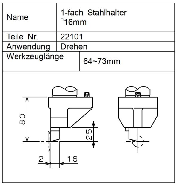 gebr. Werkzeughalter STAR 221-01-00 IntNr231147 - Obrázek 2
