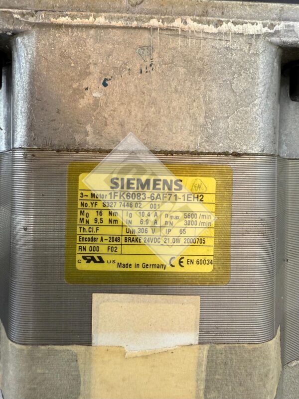 Siemens Motor_1FK6083-6AF71-1EH2 IntNr231329 – Bild 2